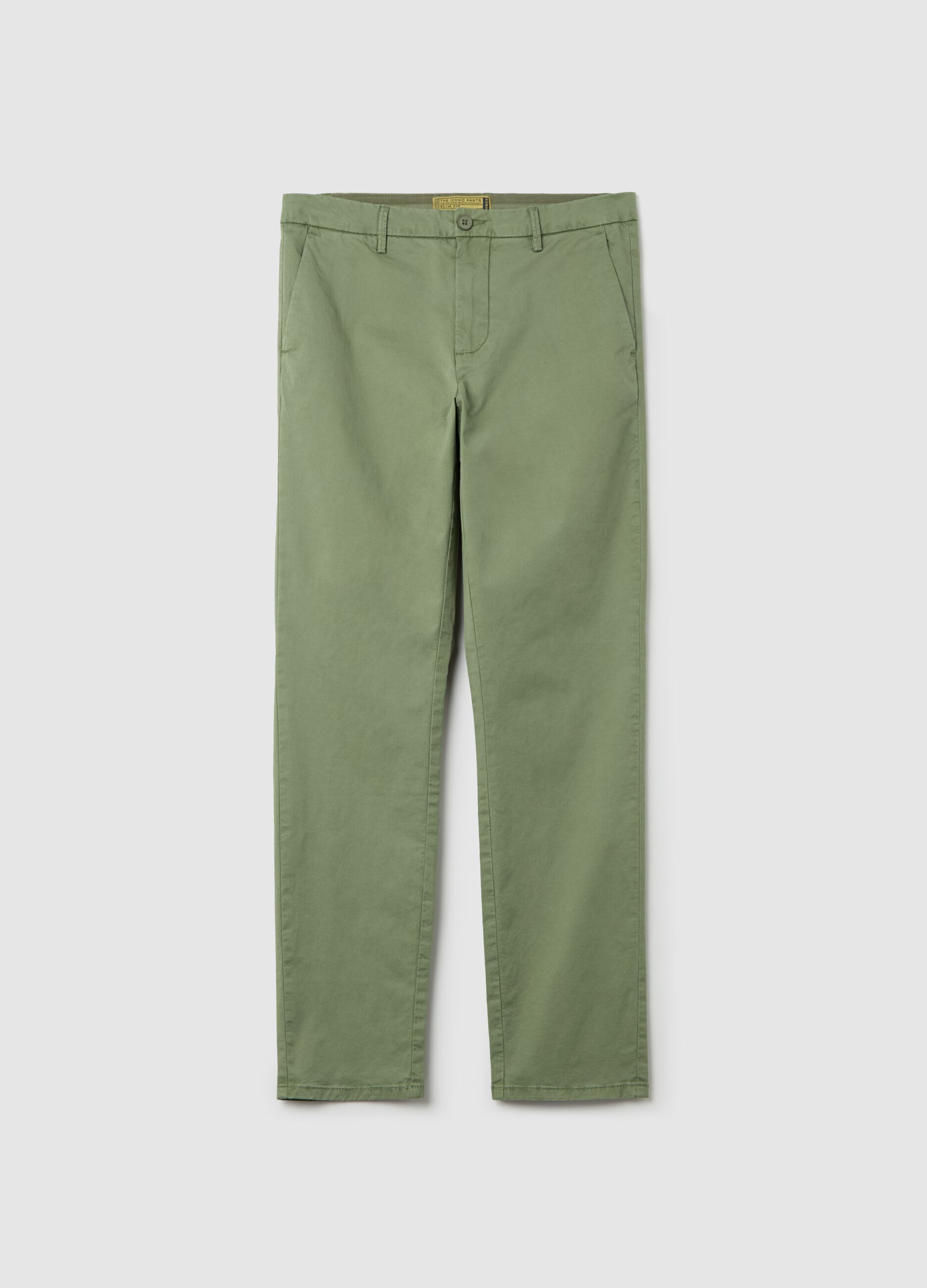 Slim-fit chino trousers in stretch cotton