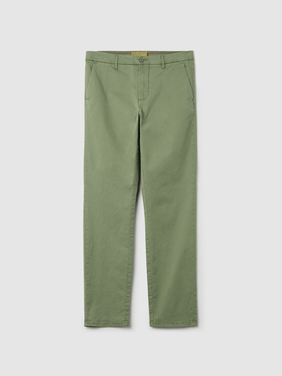 Slim-fit chino trousers in stretch cotton_4