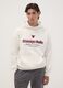 White cotton-blend hoodie with Chicago Bulls print_2