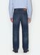 Jeans denim blu in puro cotone flare fit_2