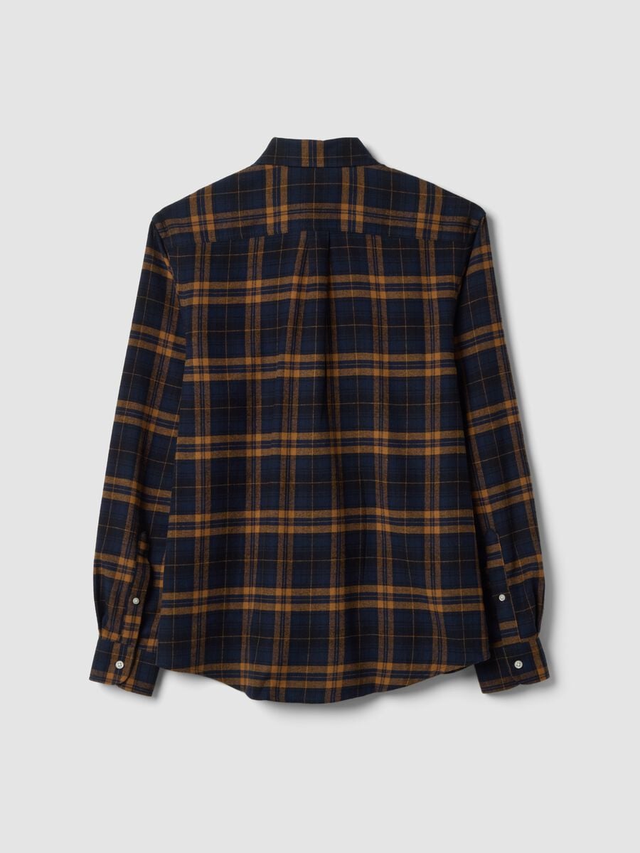 Camicia flanella multicolor a quadri in puro cotone regular fit_2