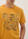 T-shirt arancione in puro cotone con stampa frontale regular fit_3