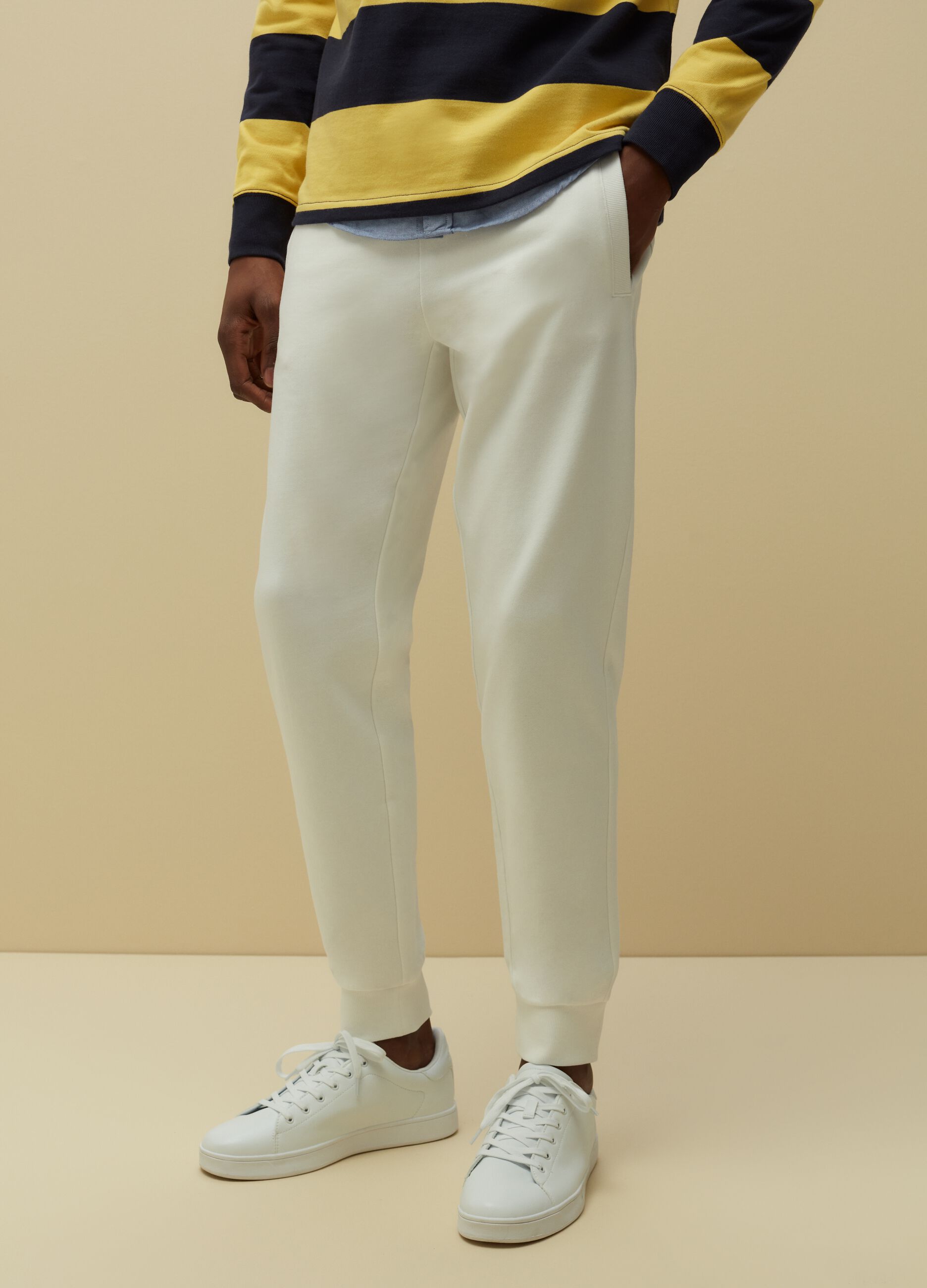 Joggers in felpa con coulisse_1