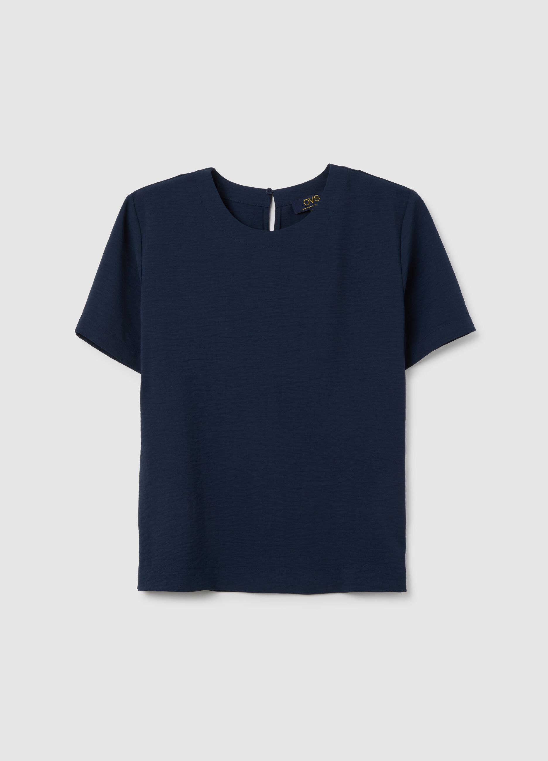 T-shirt da donna blu regular fit senza chiusura