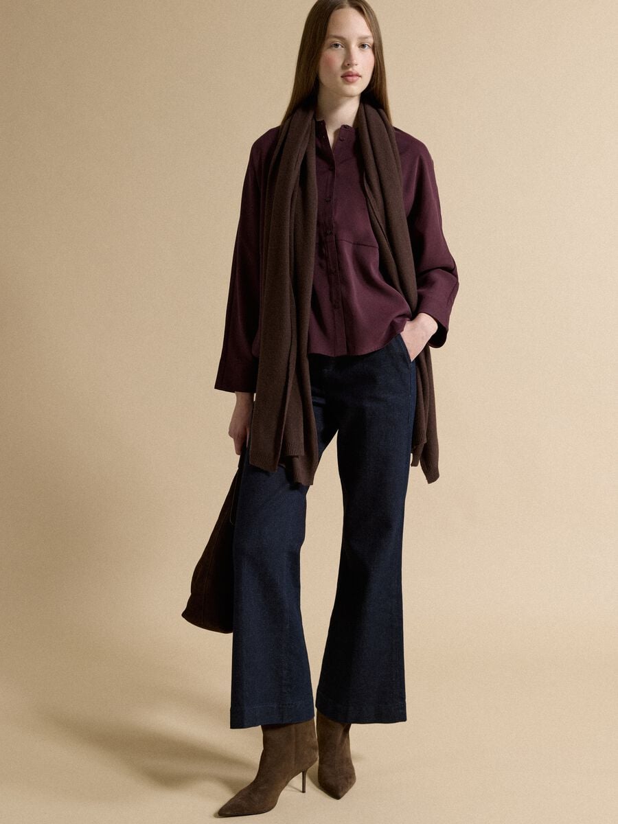 Sciarpa marrone in puro cashmere_1
