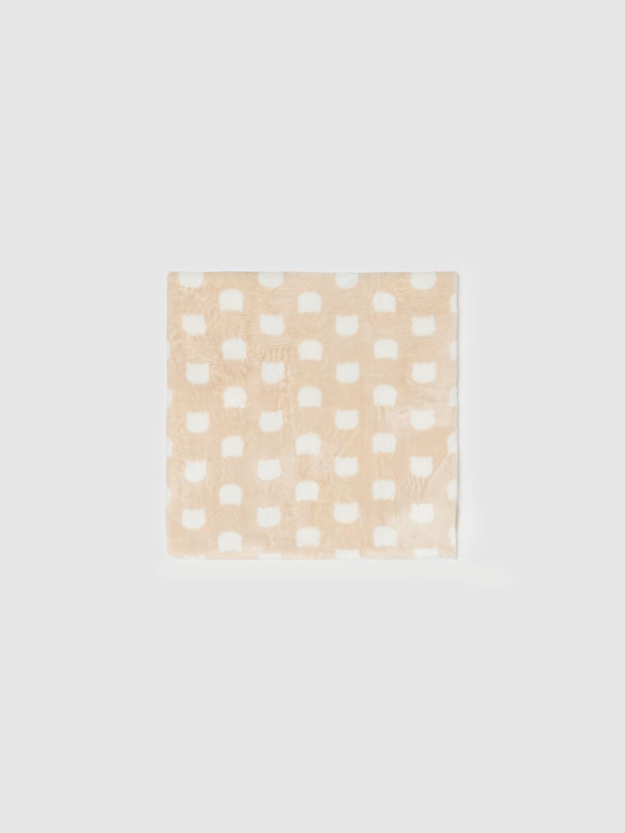 Blanket with kitten silhouettes print_0