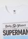 Men's white pure cotton T-shirt with Superman logo_5