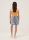 Shorts denim blu in puro cotone da ragazza straight fit_1