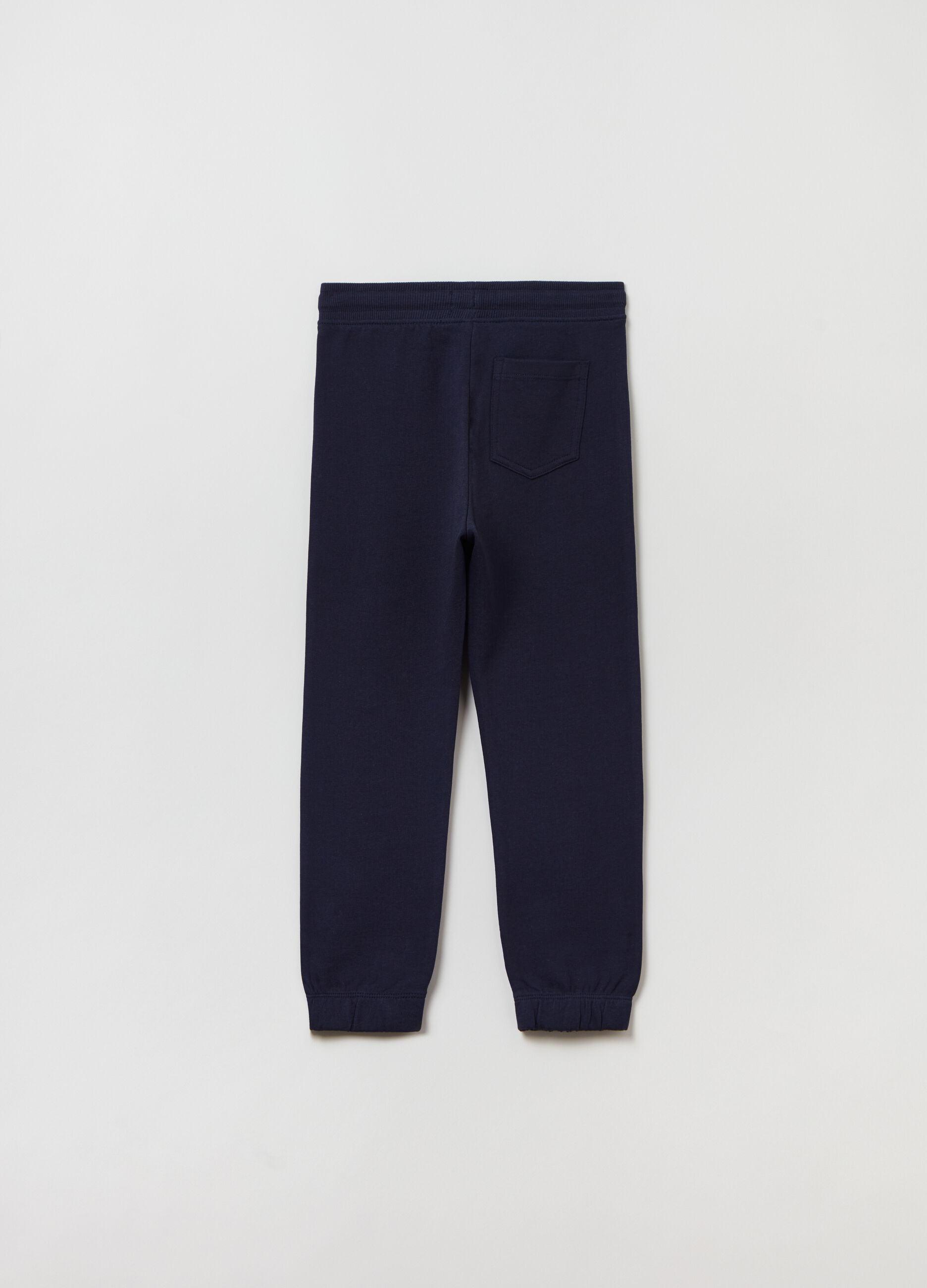 Joggers in felpa con coulisse e stampa_1