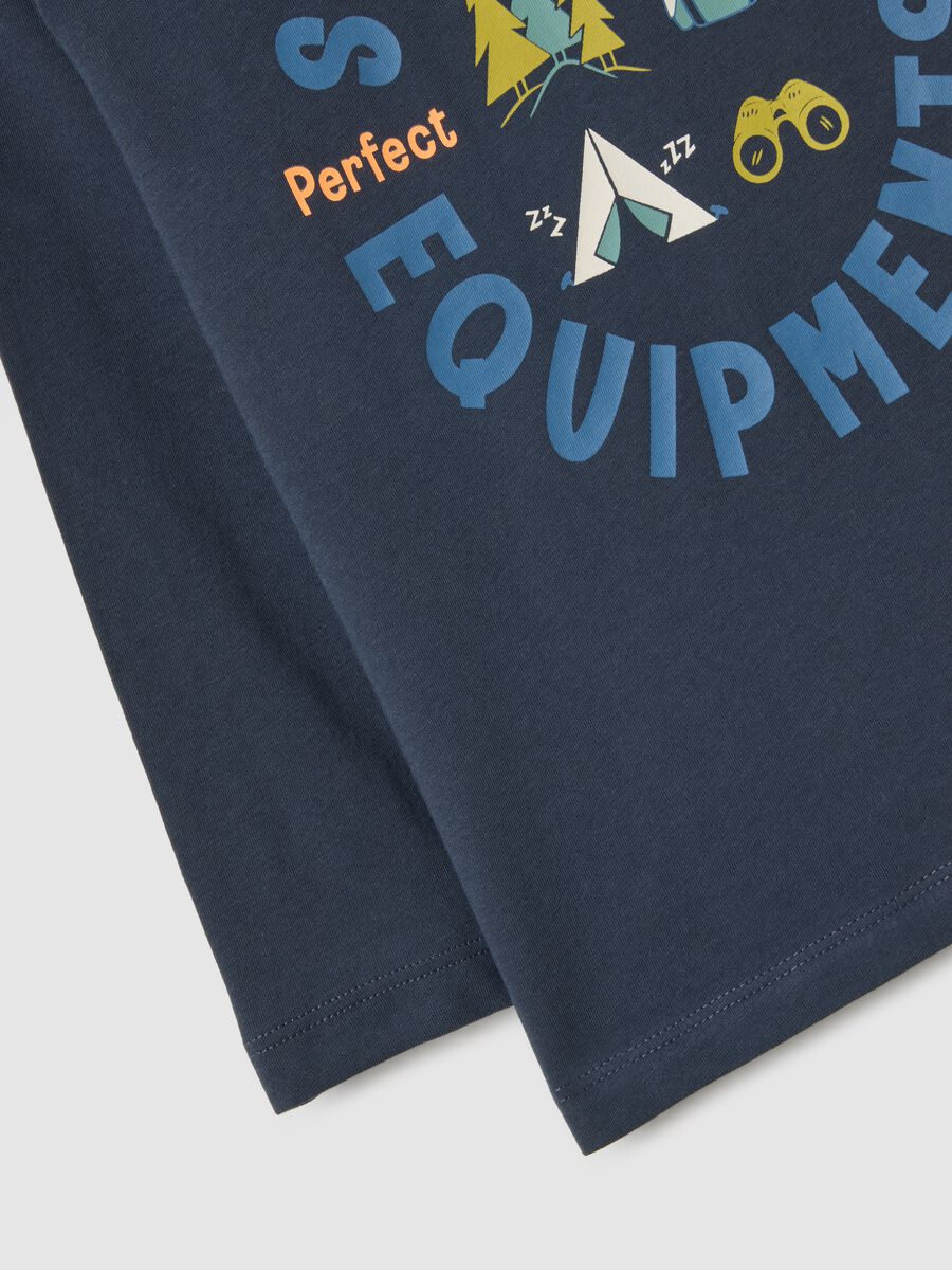 Children's blue pure cotton t-shirt regular fit with print_3