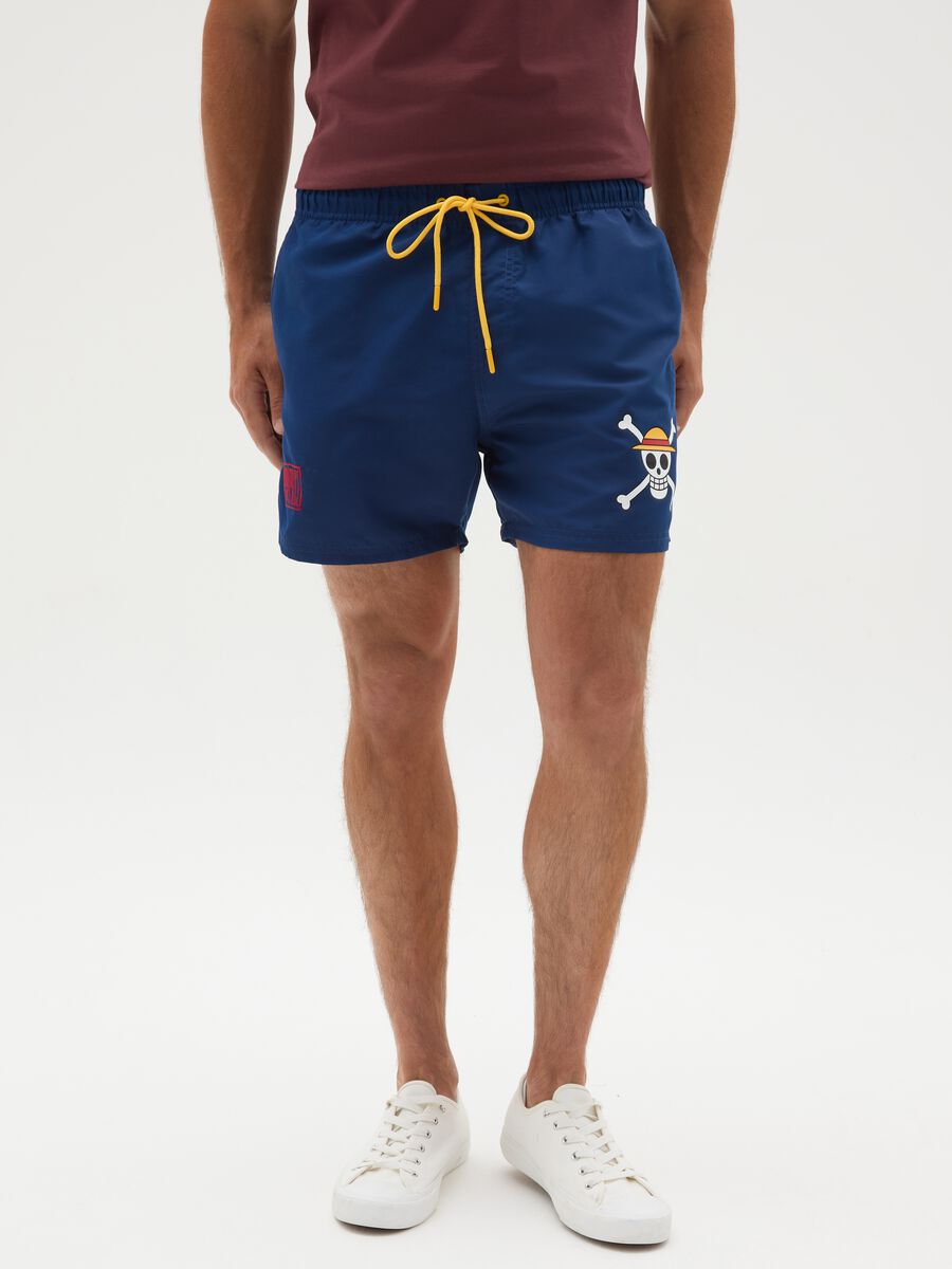 Men’s multicolour swim trunks by Everlast featuring One Piece print_1