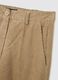 Beige regular fit ribbed trousers in stretchy fabric_1