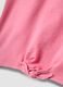 T-shirt rosa a maniche corte in cotone elasticizzato con stampa floreale per bimba regular fit_3
