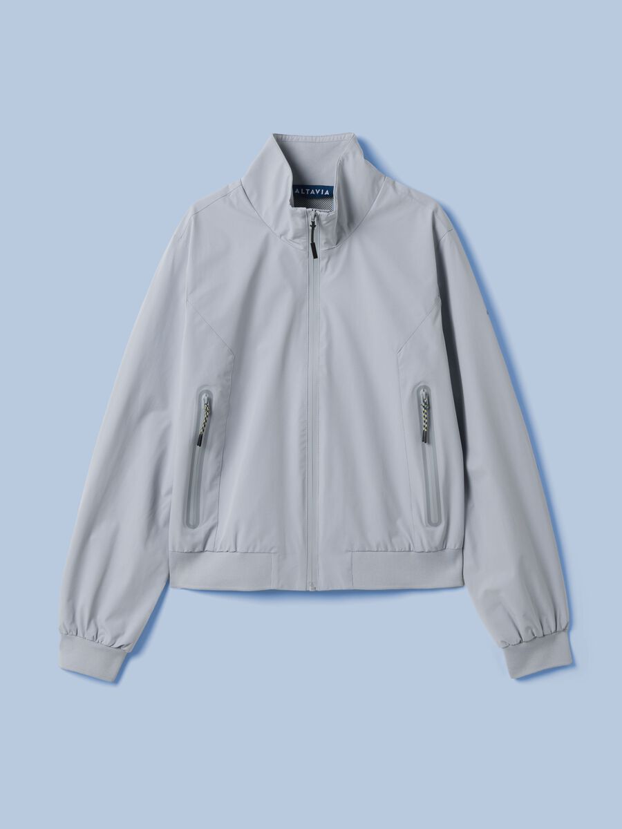 Giacca sportiva antivento ALTAVIA SAILING grigia con zip_4