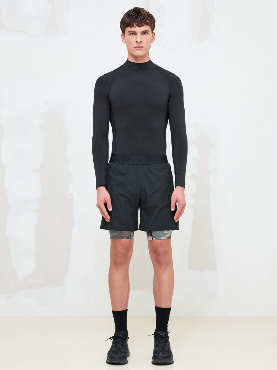 Technical Mock-Neck Longsleeve Black_2