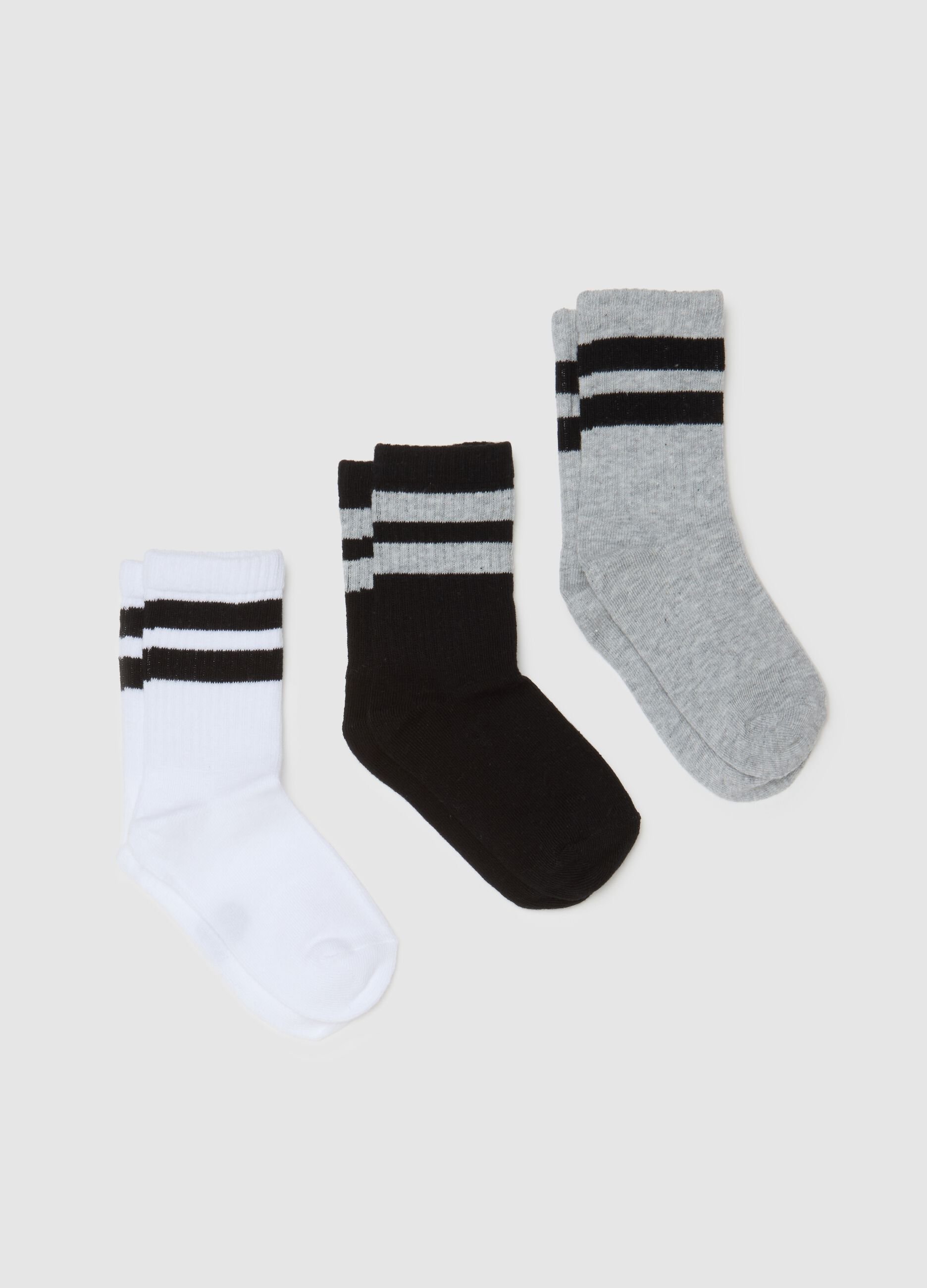 Multicolour children's cotton socks tripack