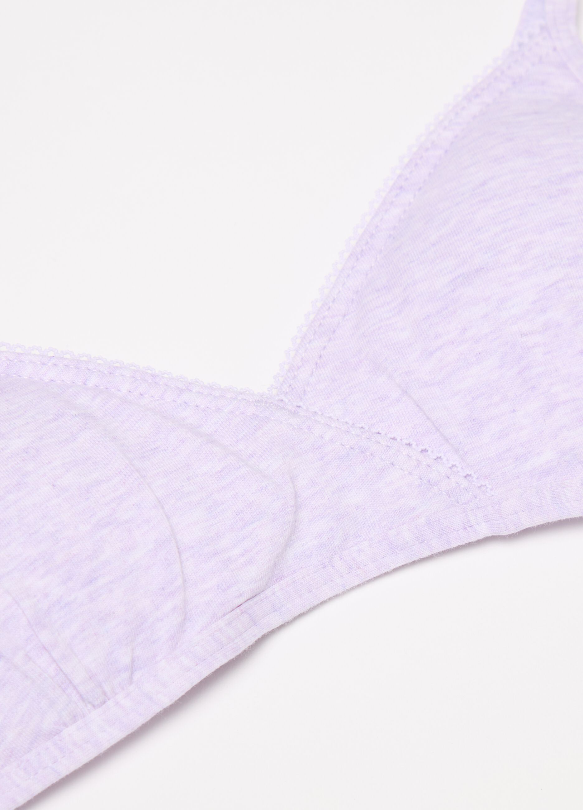 Semi-padded triangle bra