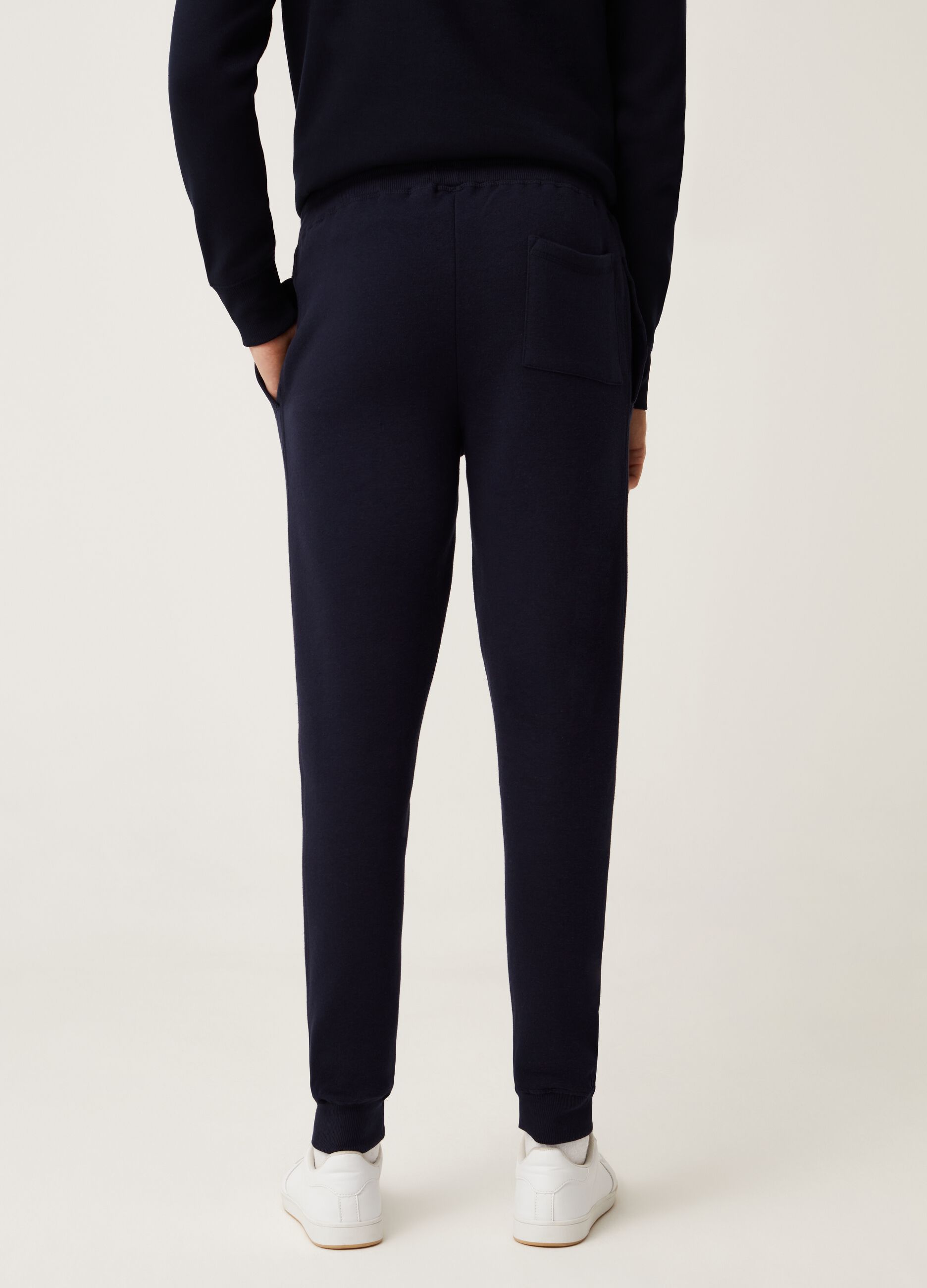 Joggers in felpa tinta unita_2