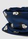 Blue stretch organic cotton Mickey print scarf for baby boy_2