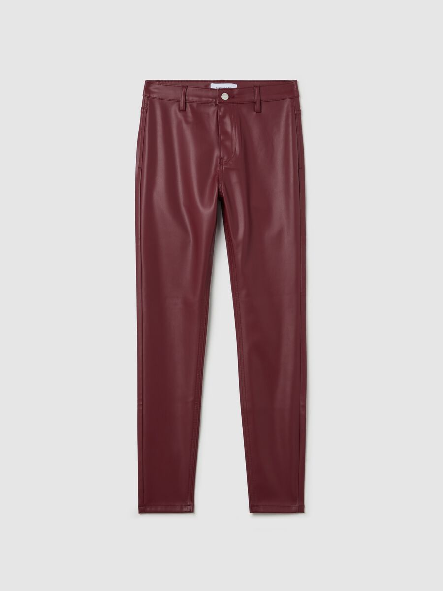B.ANGEL X THE SEA BEYOND glossy-effect trousers_4