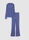 Blue pyjama with regular fit and button closure_4