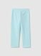 Girls' Slim Fit Blue Stretch Cotton Leggings with Star_1