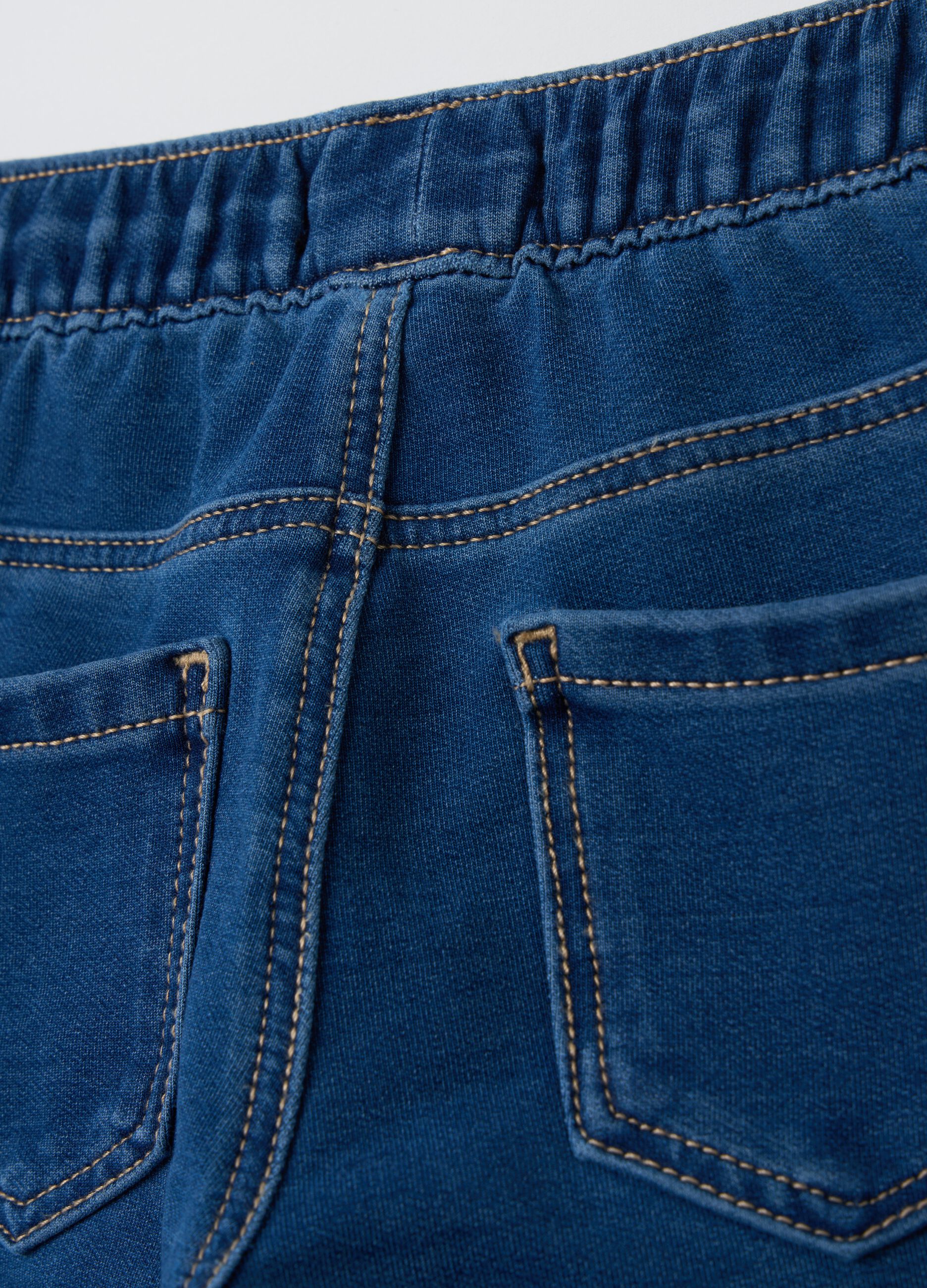 Flare-fit jeggings in French terry