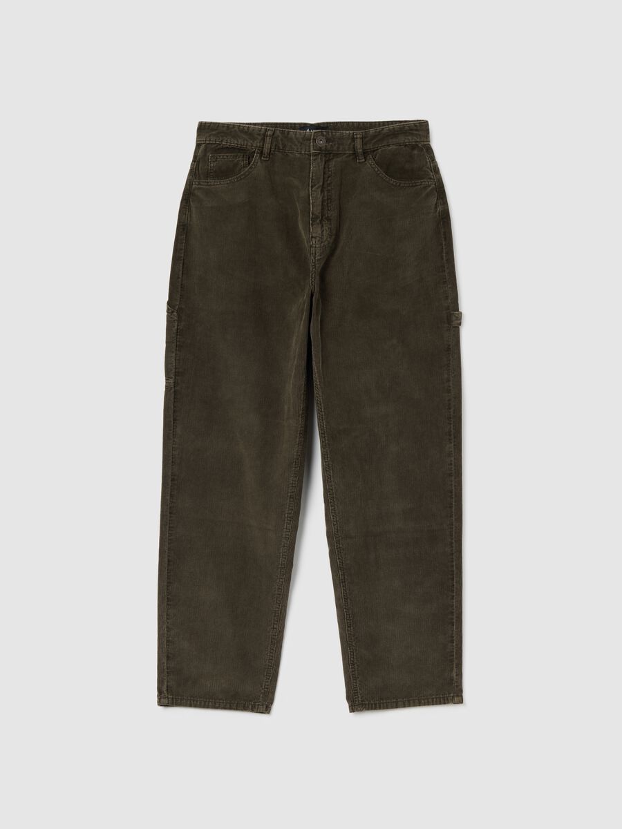 Pantaloni baggy in puro cotone neri_4