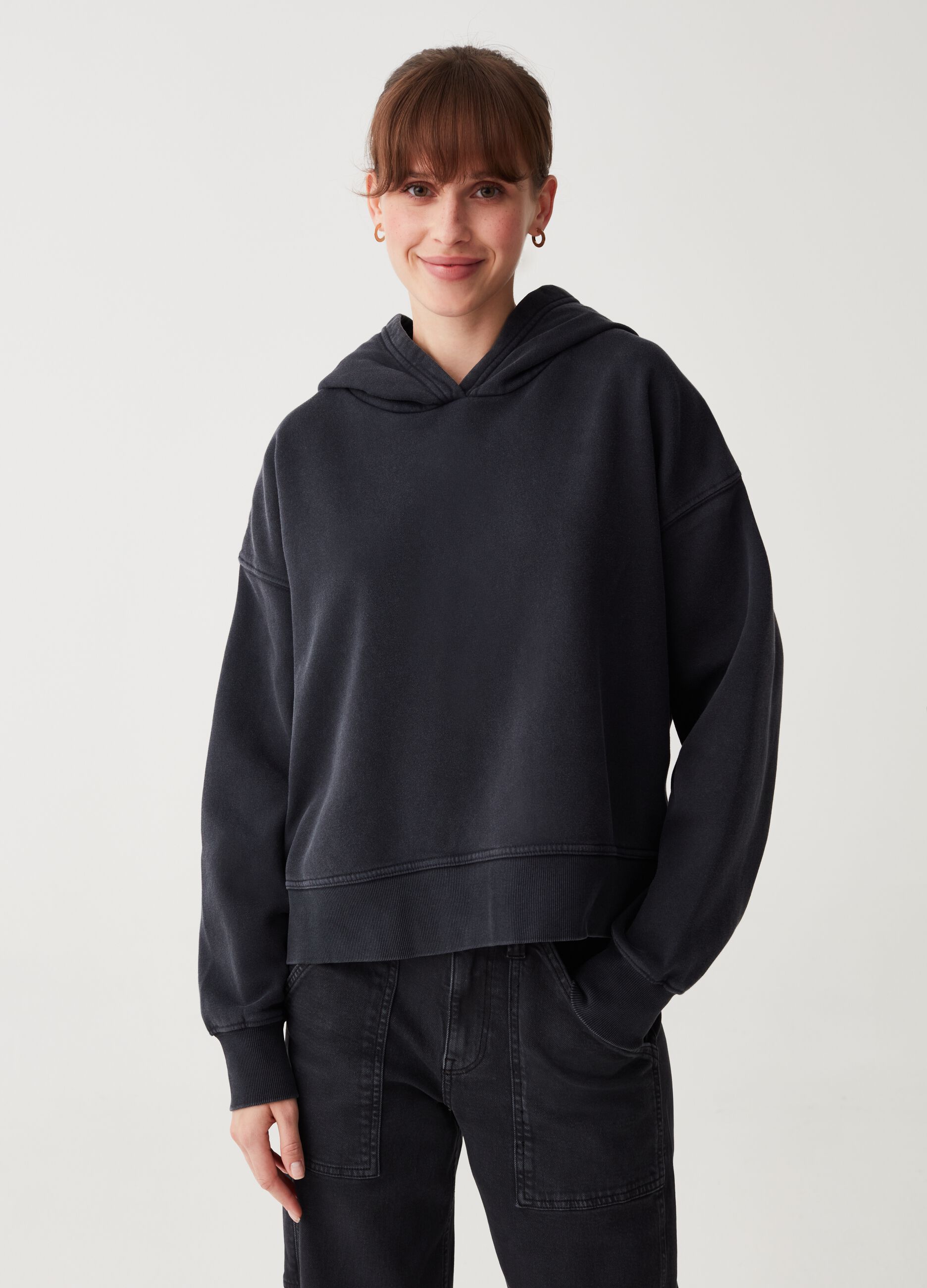 Felpa oversize con cappuccio hot sale