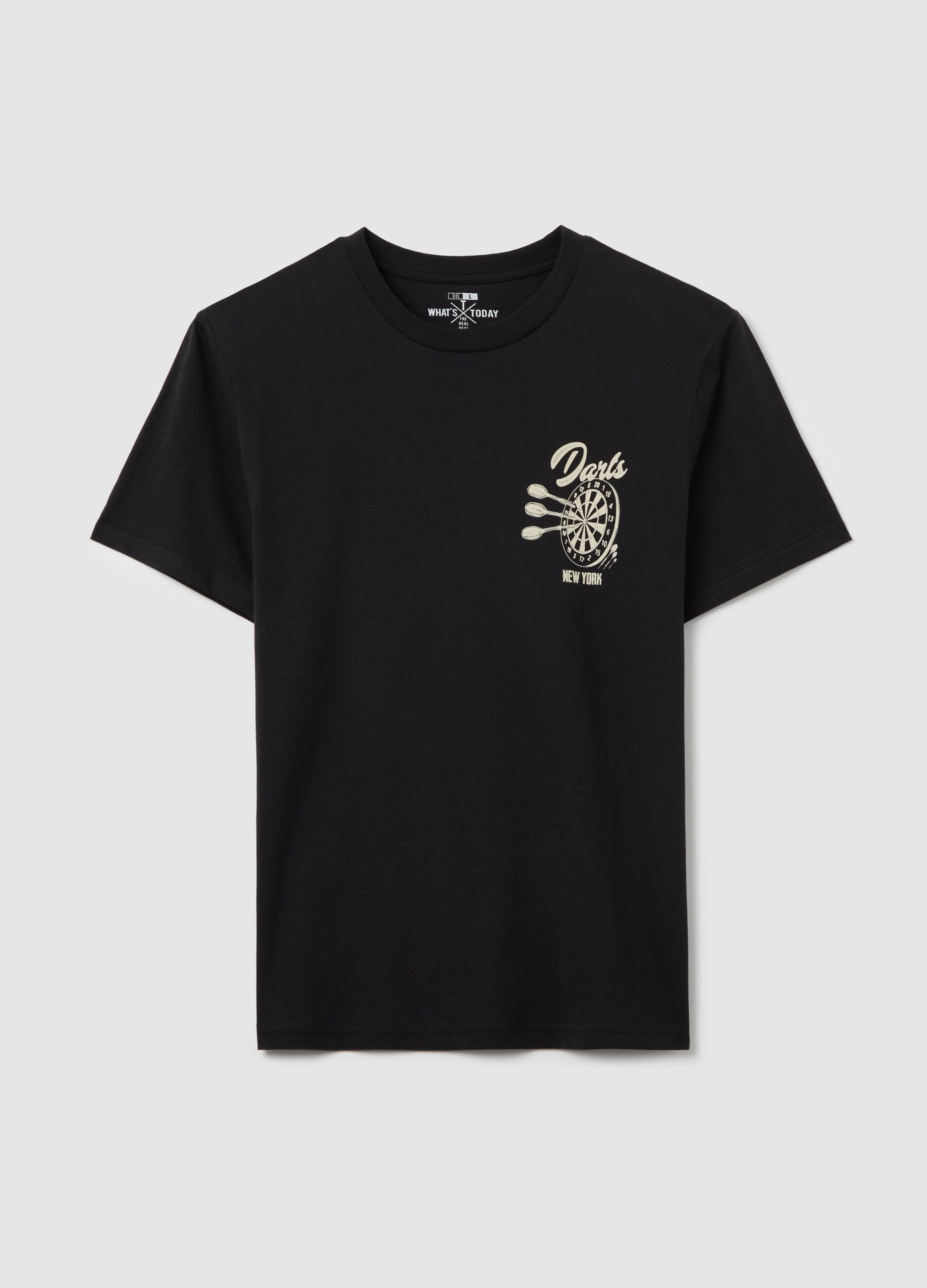 Cotton T-shirt with "Darts New York" print