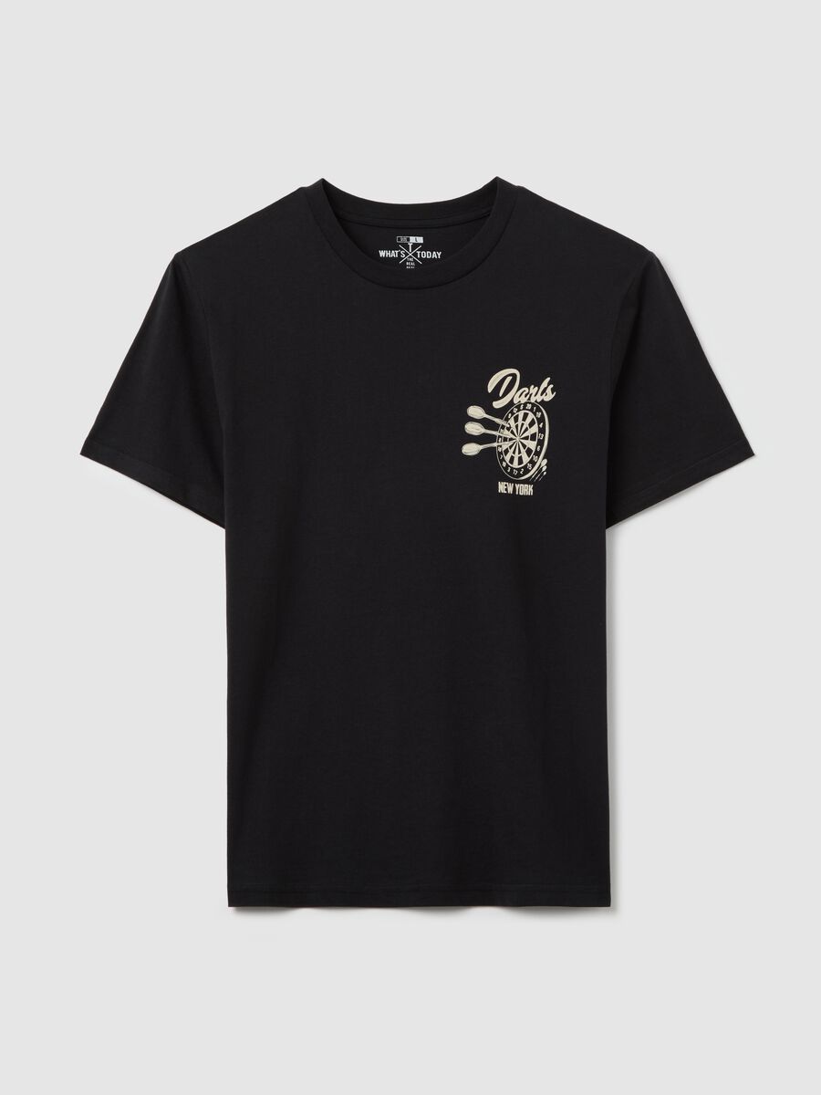 Cotton T-shirt with "Darts New York" print_4