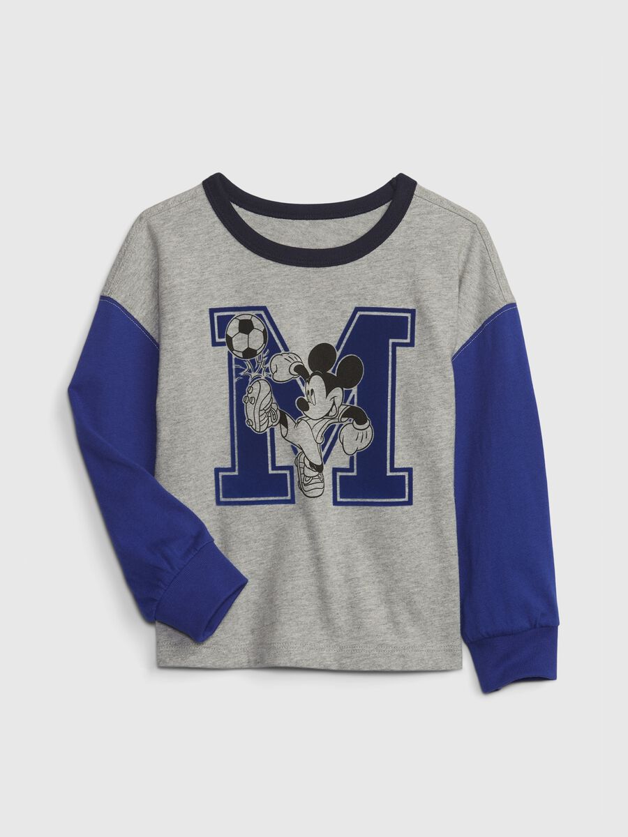 T-shirt a maniche lunghe stampa Disney Topolino_0