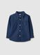 Blue pure cotton regular fit shirt for children_0