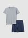 Grey regular fit pure cotton pyjamas_4