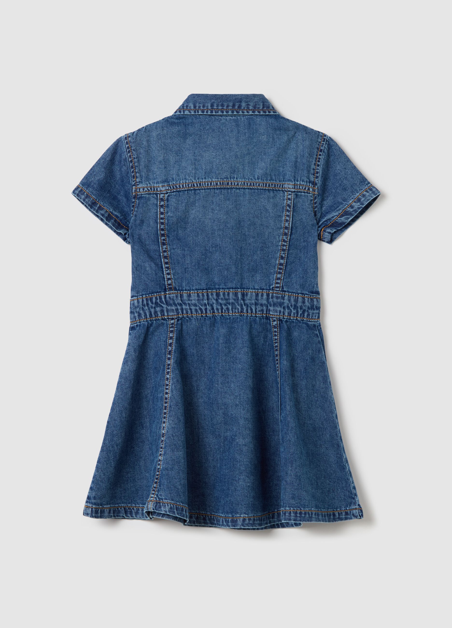 Abito a maniche corte in denim