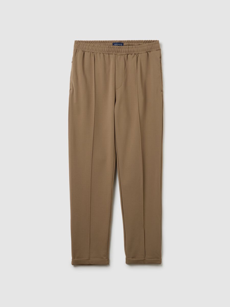 Pantaloni marroni regular fit_0