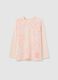 Girls' pink pure cotton regular fit t-shirt_0