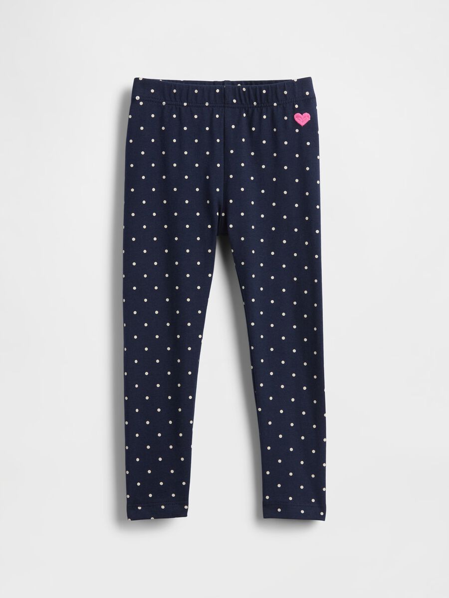 Blue leggings with hearts and polka dots_0