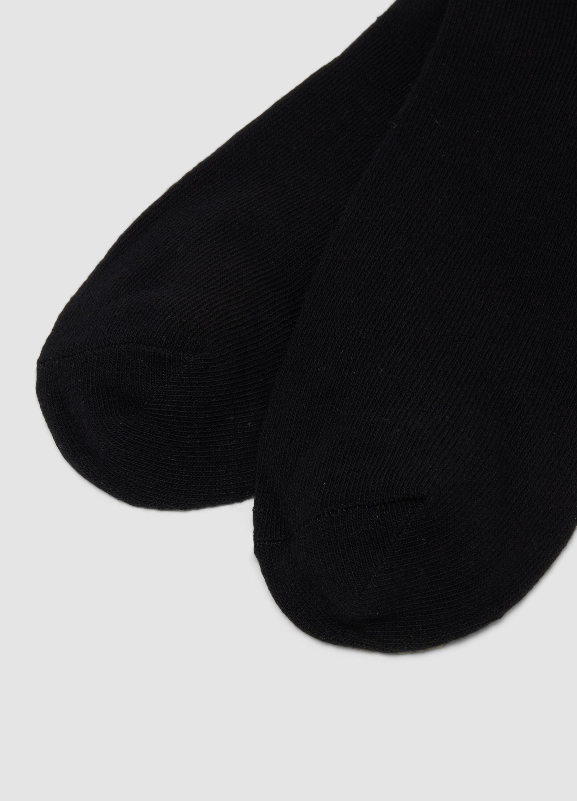 Tripack di calze alla caviglia nere in cotone organico elasticizzato