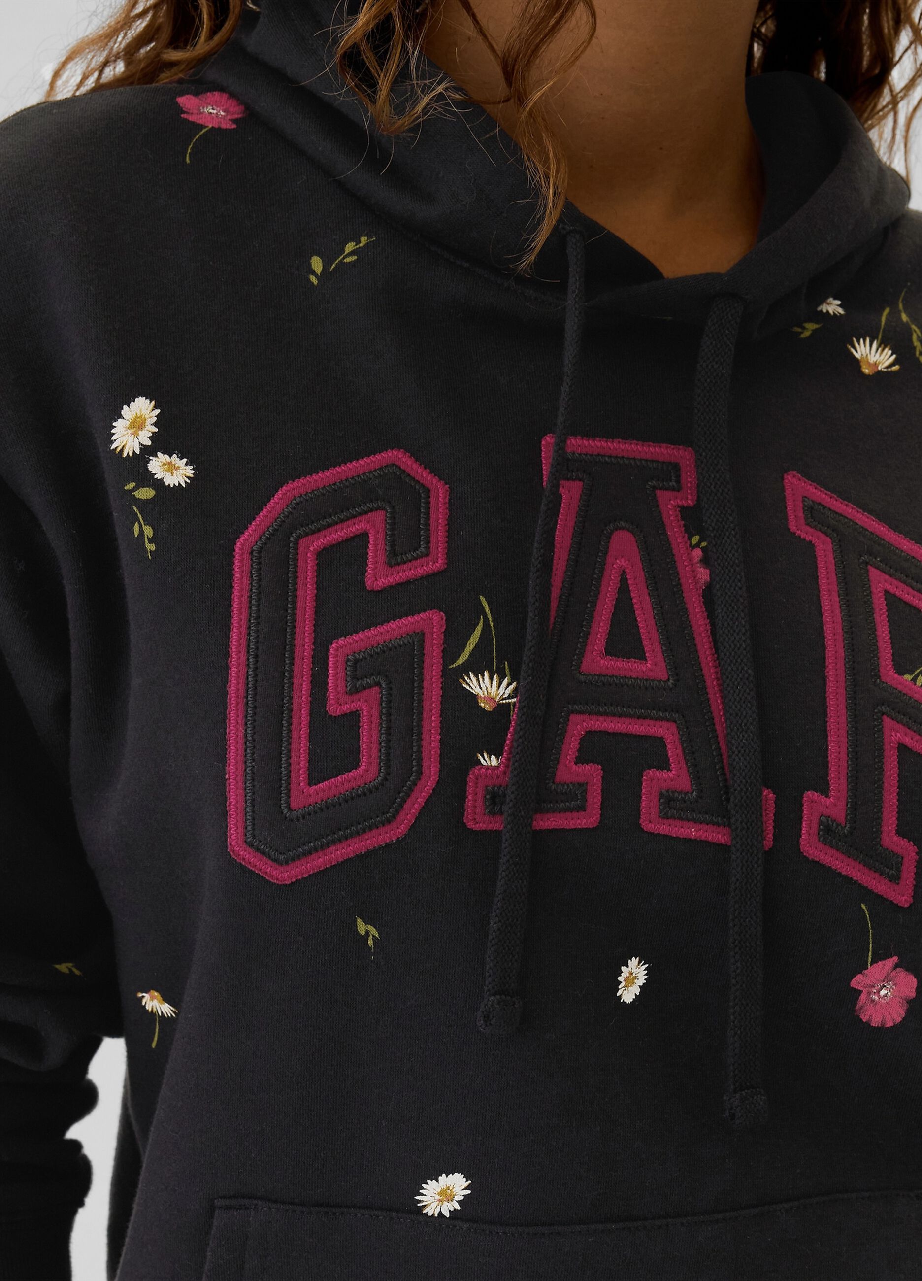 Ditsy floral sweatshirt with embroidered logo