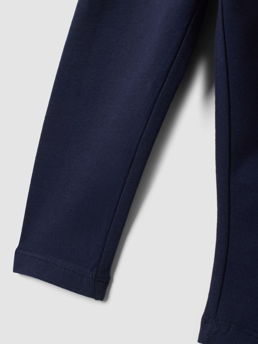 Leggings blu in cotone organico elasticizzato_3