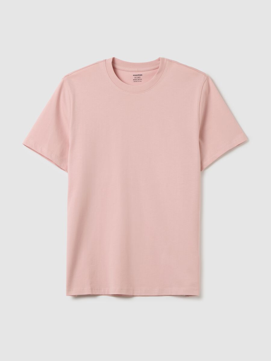 Men's pure cotton pink T-shirt regular fit_4