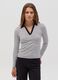 Long-sleeved T-shirt with polo neck_1