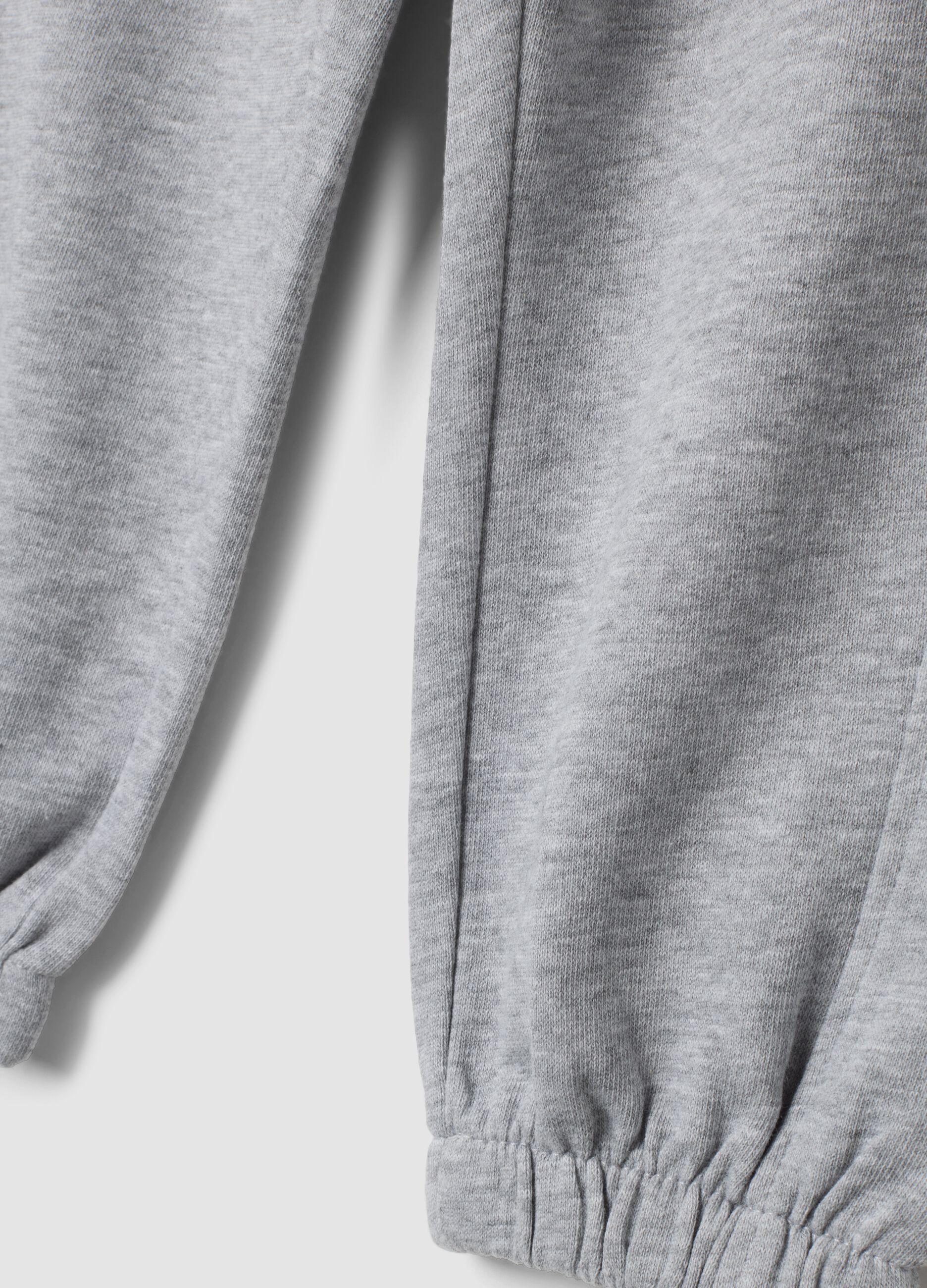 Grey jogger trousers in pure organic cotton