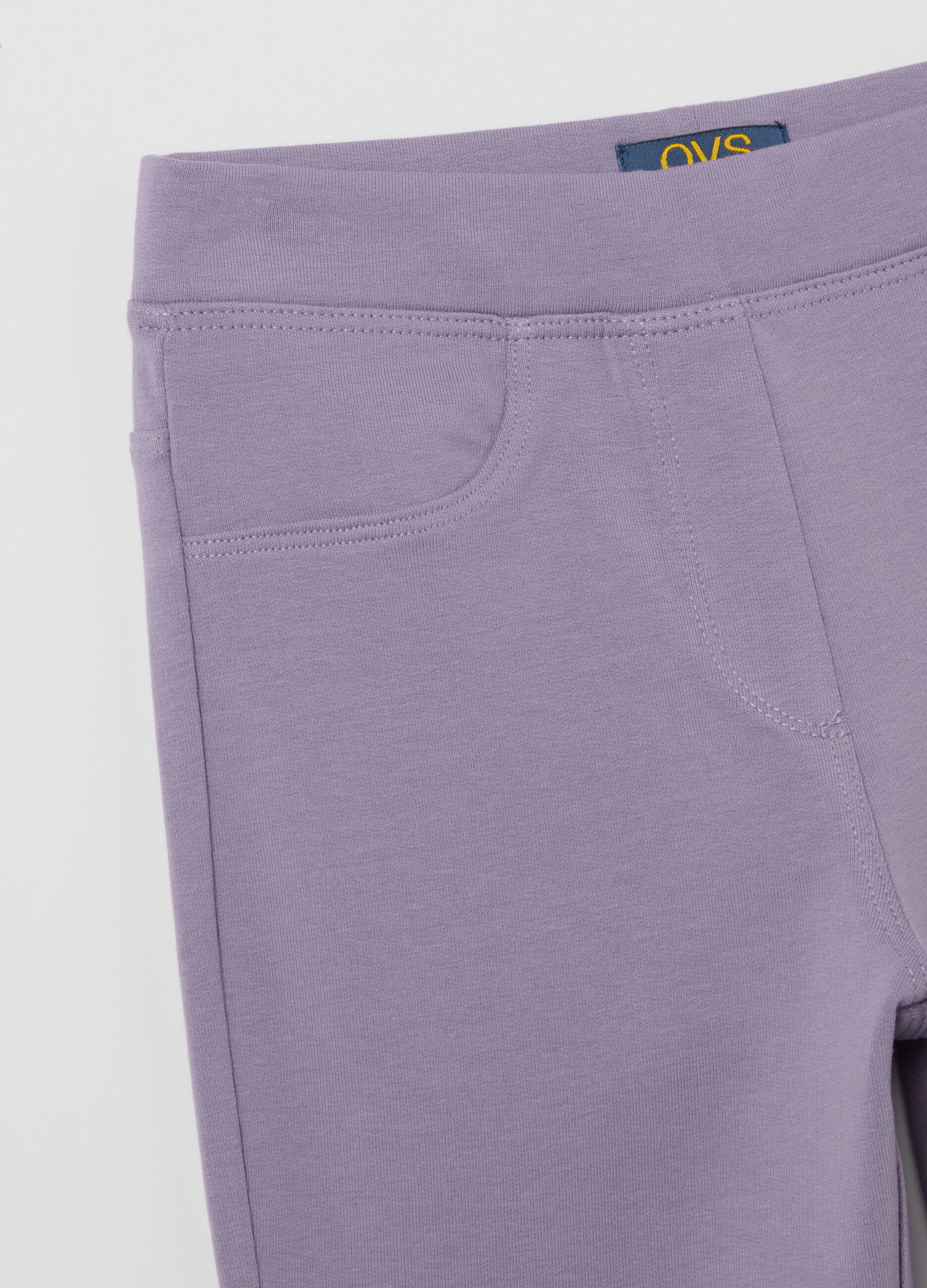 Flare-fit treggings in stretch cotton