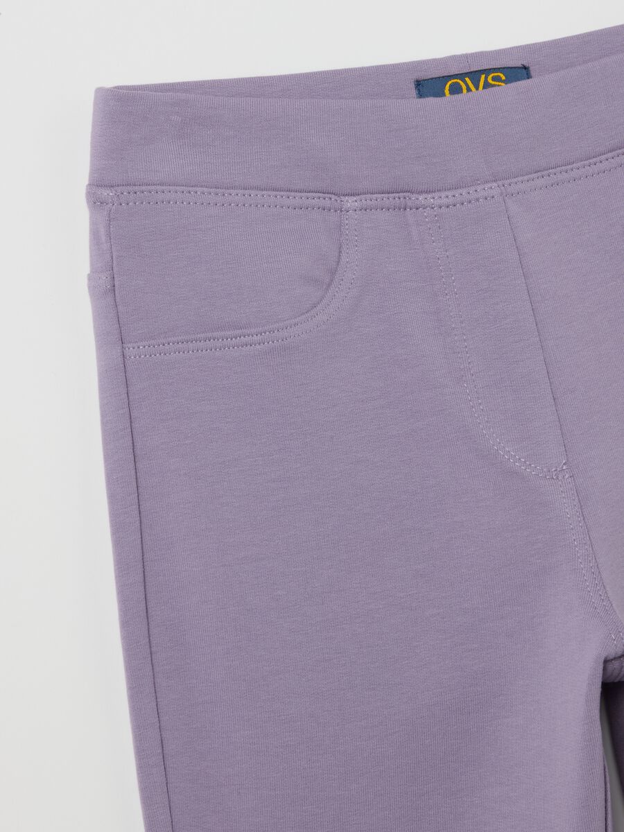 Flare-fit treggings in stretch cotton_3