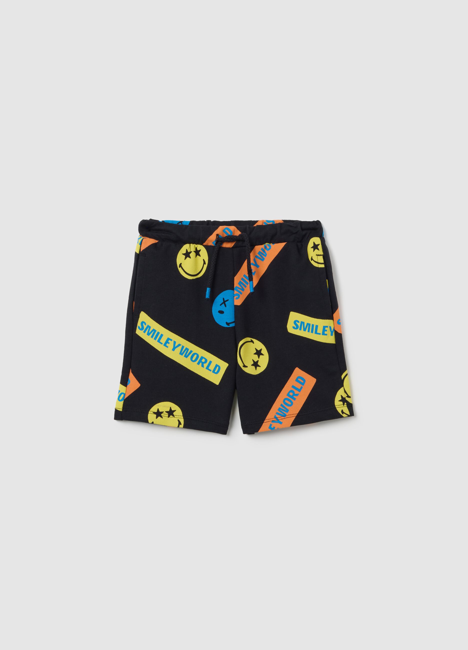 Kids' shorts in pure multicolour cotton regular fit