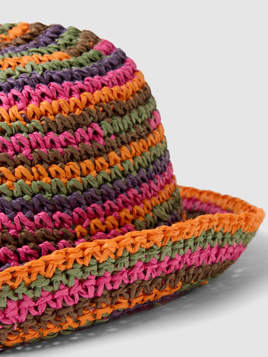 Cappello cloche in misto carta multicolor regular fit_2