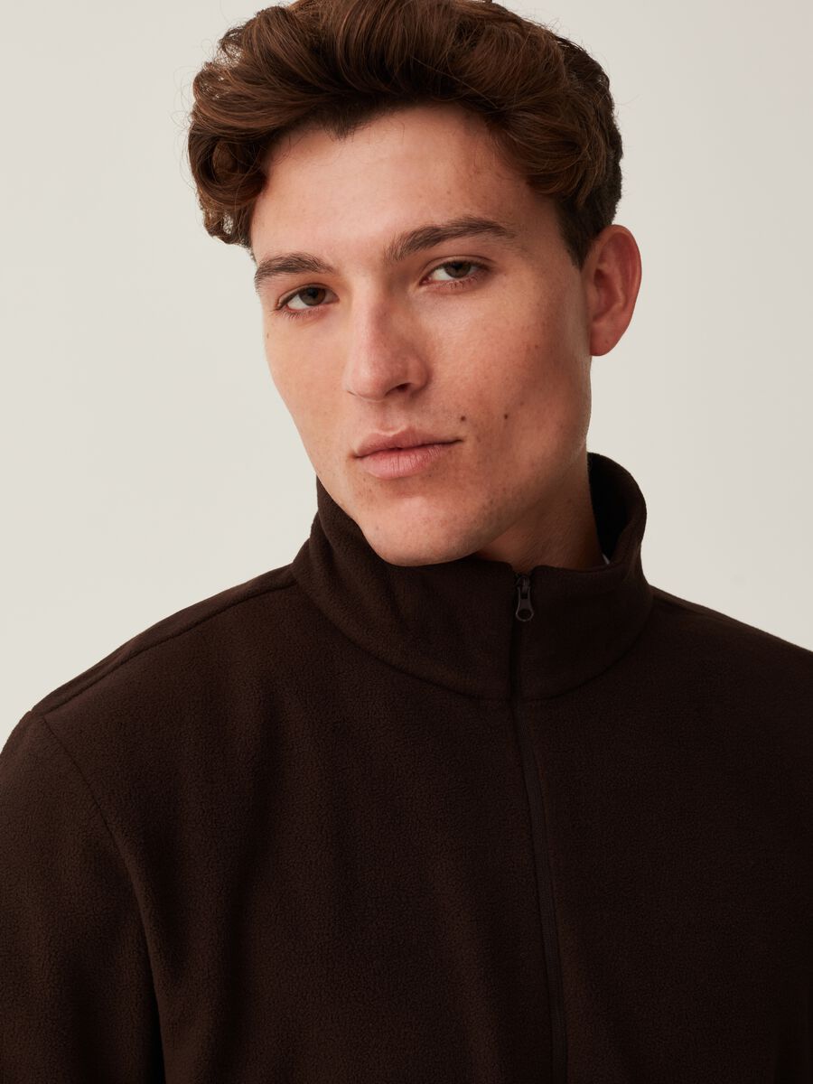 Half-zip sweatshirt in fleece_0