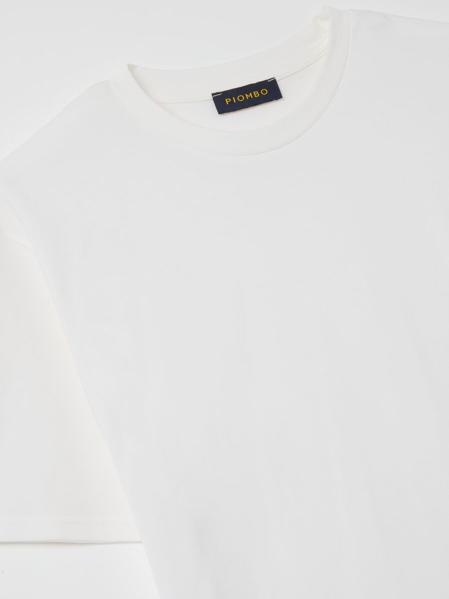 Solid colour cotton T-shirt_5